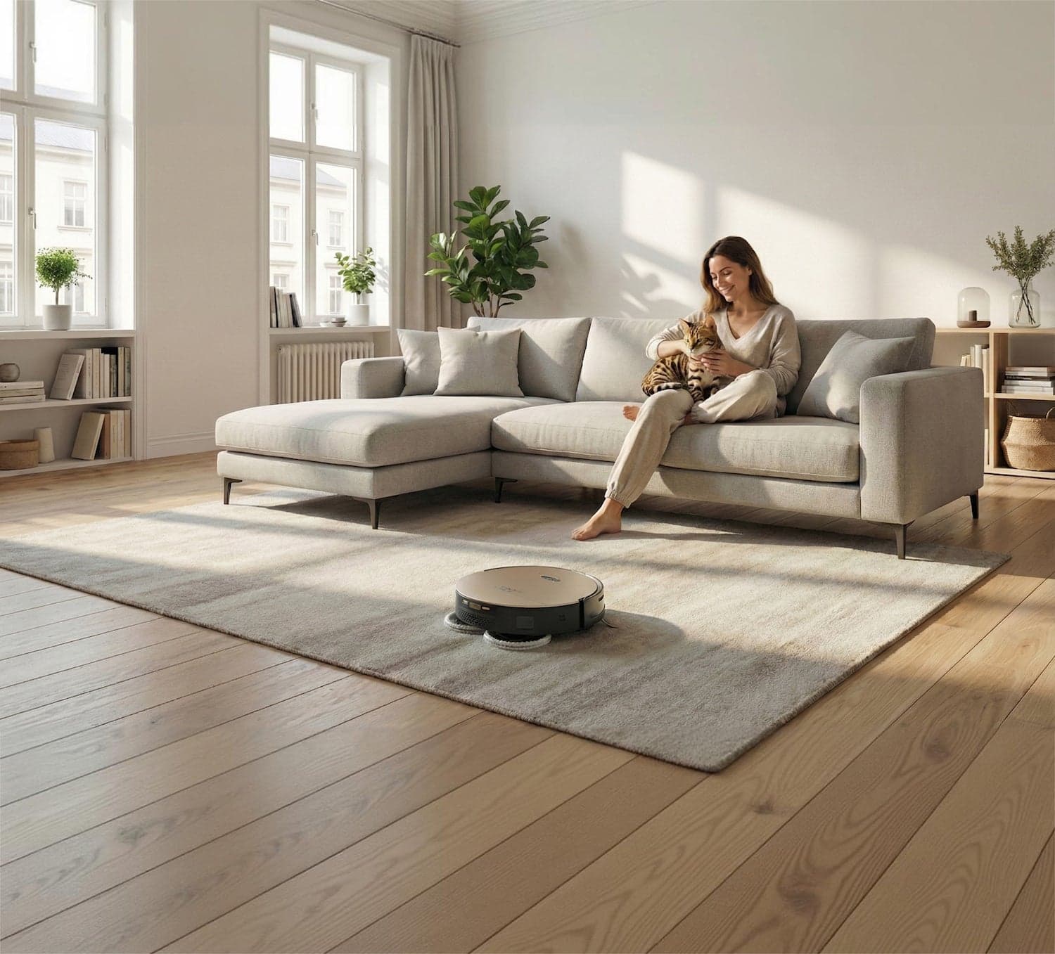 A Revolution in Cleaning! A robotic vacuum cleaner with a special hot-water mopping feature